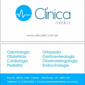 Cartões de Visita Especialidade Simple Blue - Imagem 1