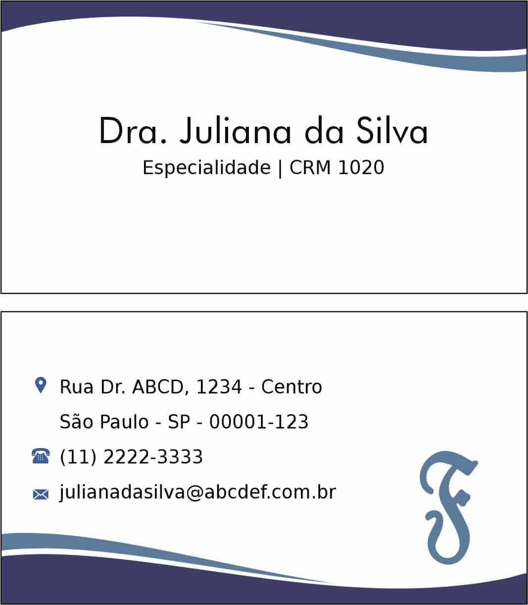 Cartão de Visitas Fonoaudiologia Tihany