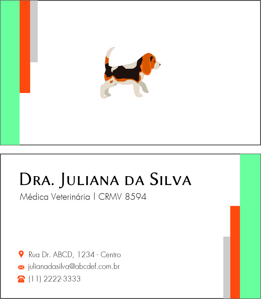 Cartão de Visitas Veterinária Bludenz