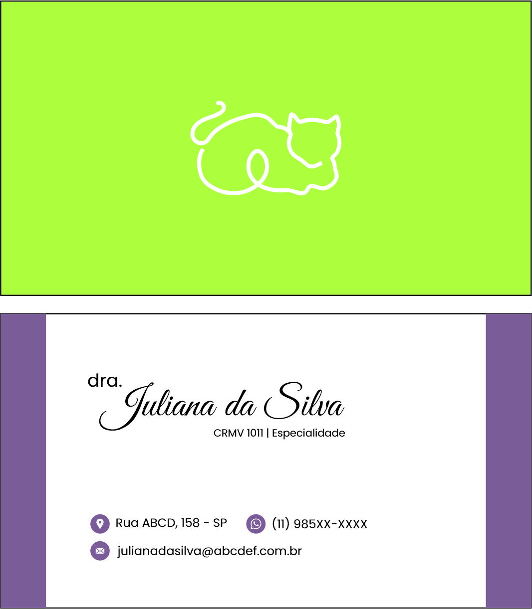 Cartão de Visitas Veterinário Liezen