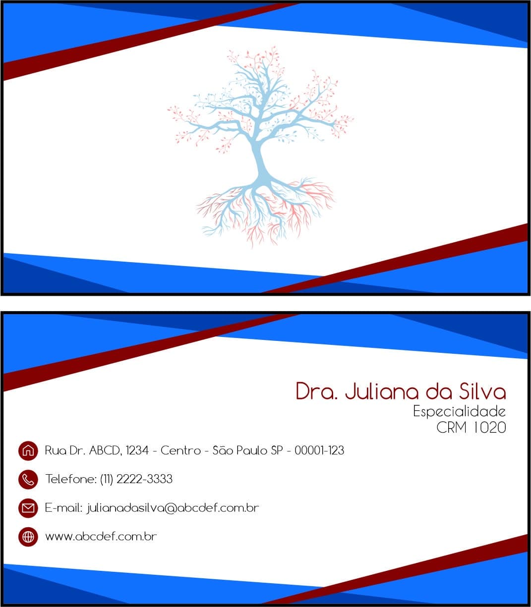Cartão de Visitas Angiologia e Vascular Gante