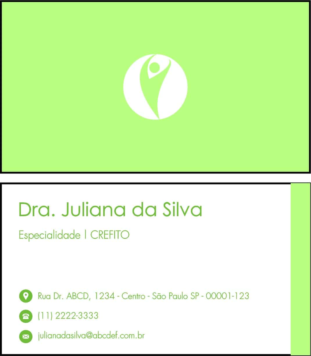 Cartão de Visitas Fisioterapia Corinto