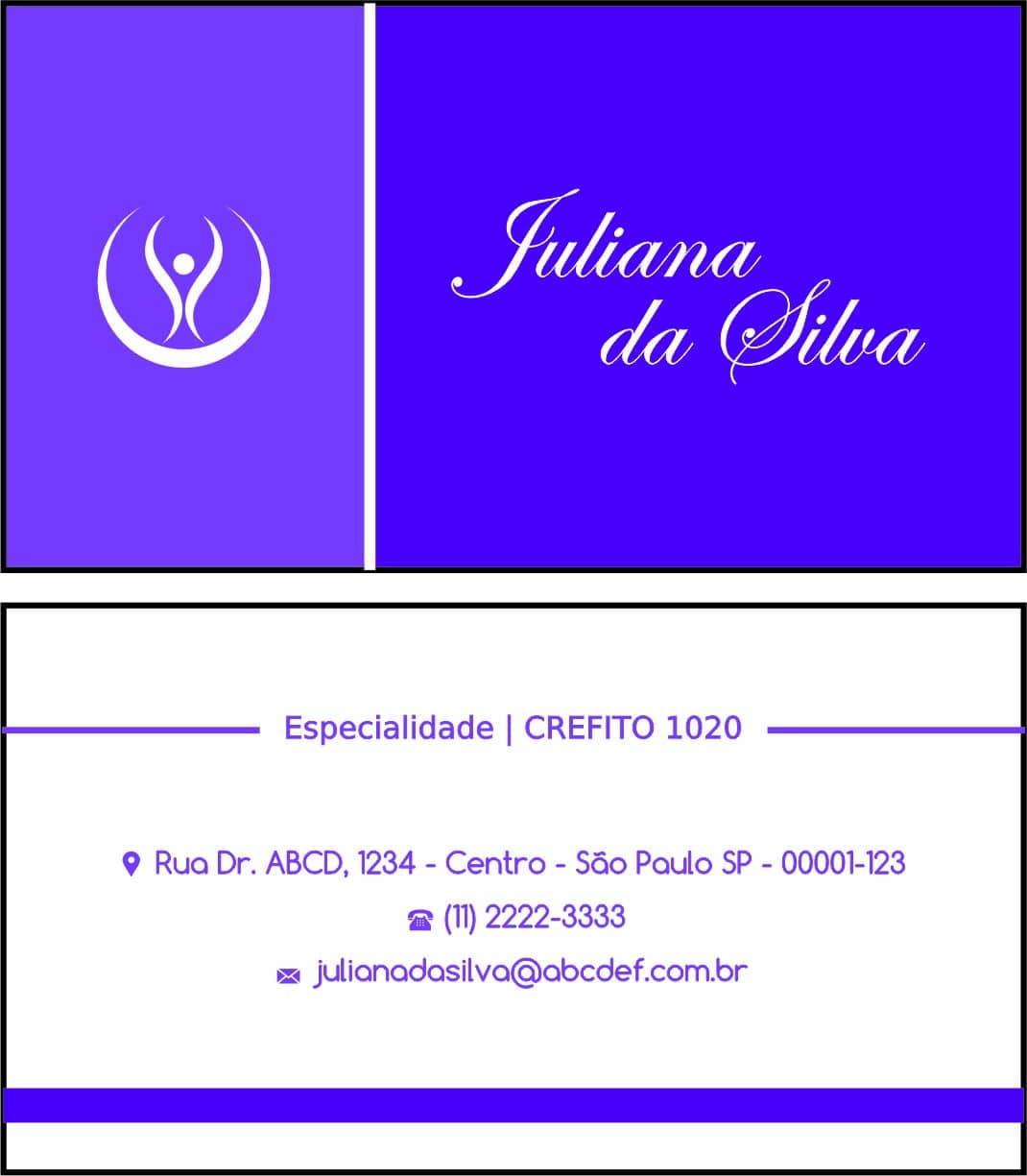 Cartão de Visitas Fisioterapia Mileto