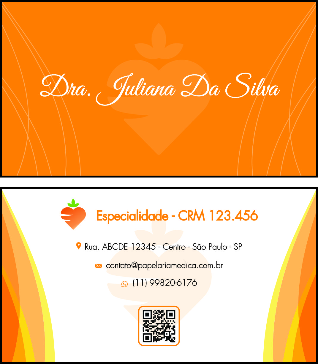 Cartão de Visitas Nutricionista Santa Fé