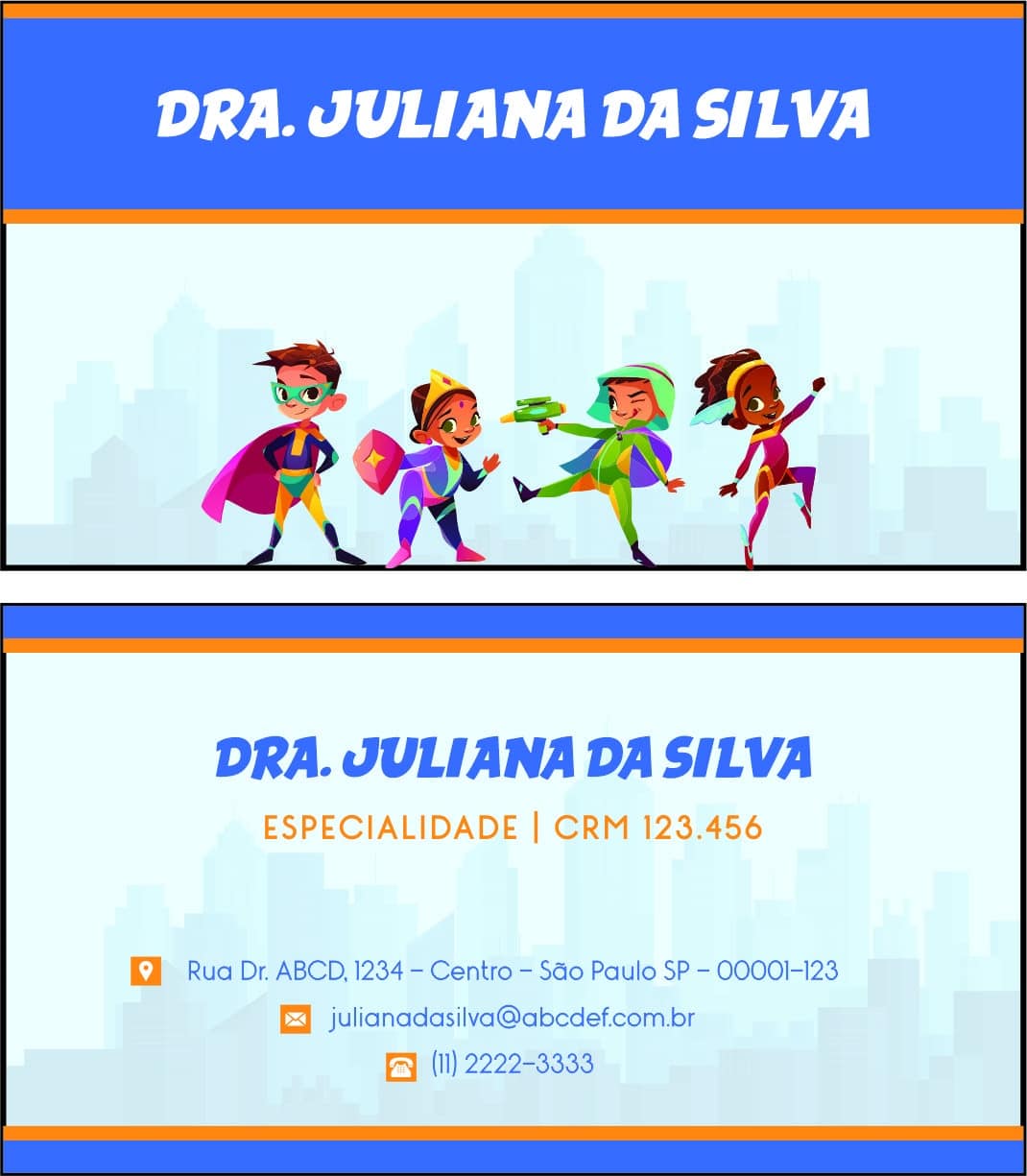 Cartão de Visitas Pediatra Radom