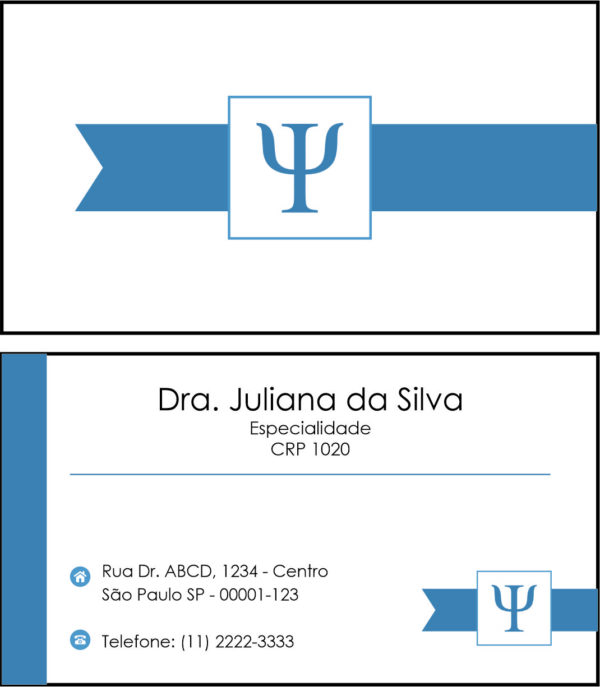Cartão de Visitas Psicologia Bremen Cartão de Visitas Psicologia Bremen