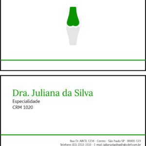 Cartão de Visitas Ortopedia Tessalônica