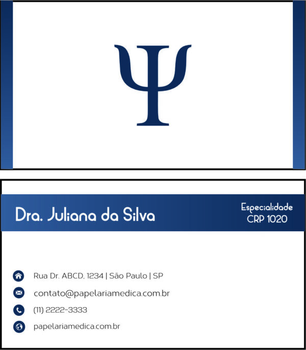 Cartão de Visitas Psicológico Berlim Cartão de Visitas Psicológico Berlim