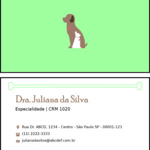 Cartão de Visitas Veterinário Graz
