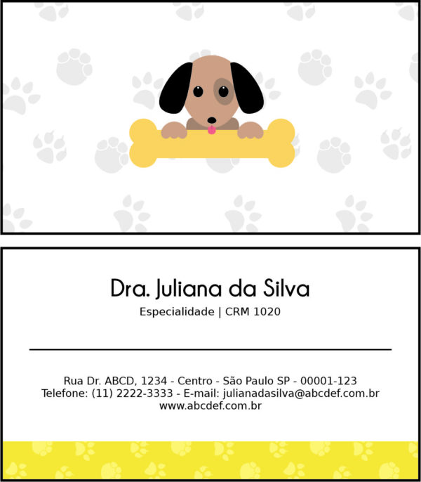 Cartão de Visitas Veterinário Linz Cartão de Visitas Veterinário Linz