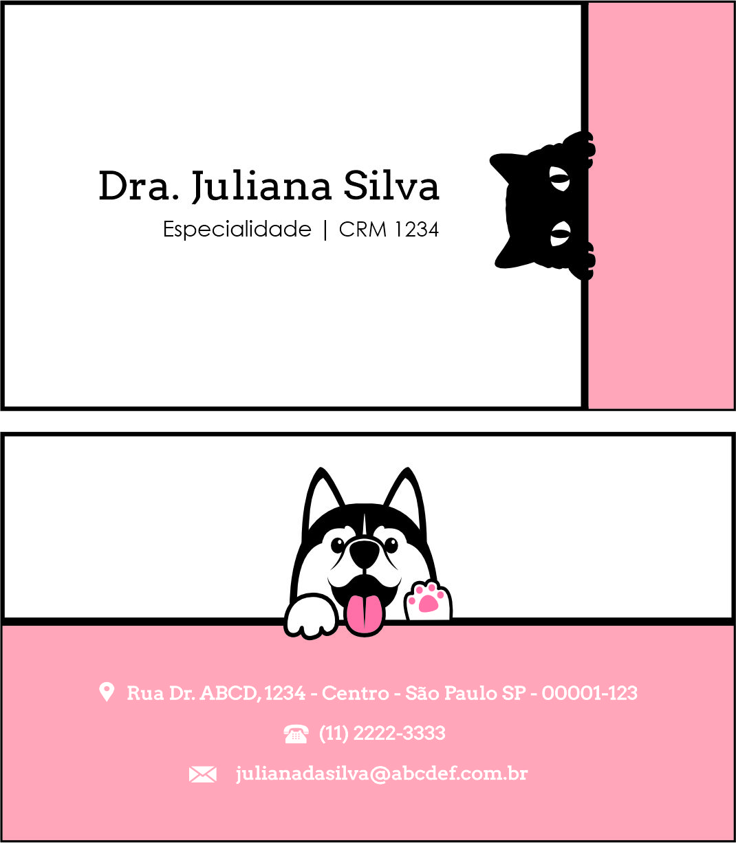 Cartão de Visitas Veterinário Horn