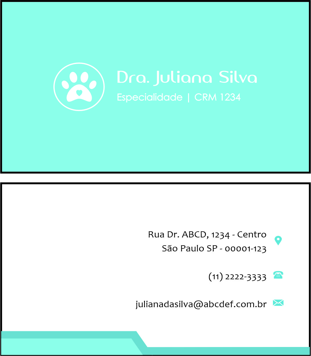 Cartão de Visitas Veterinário Traun