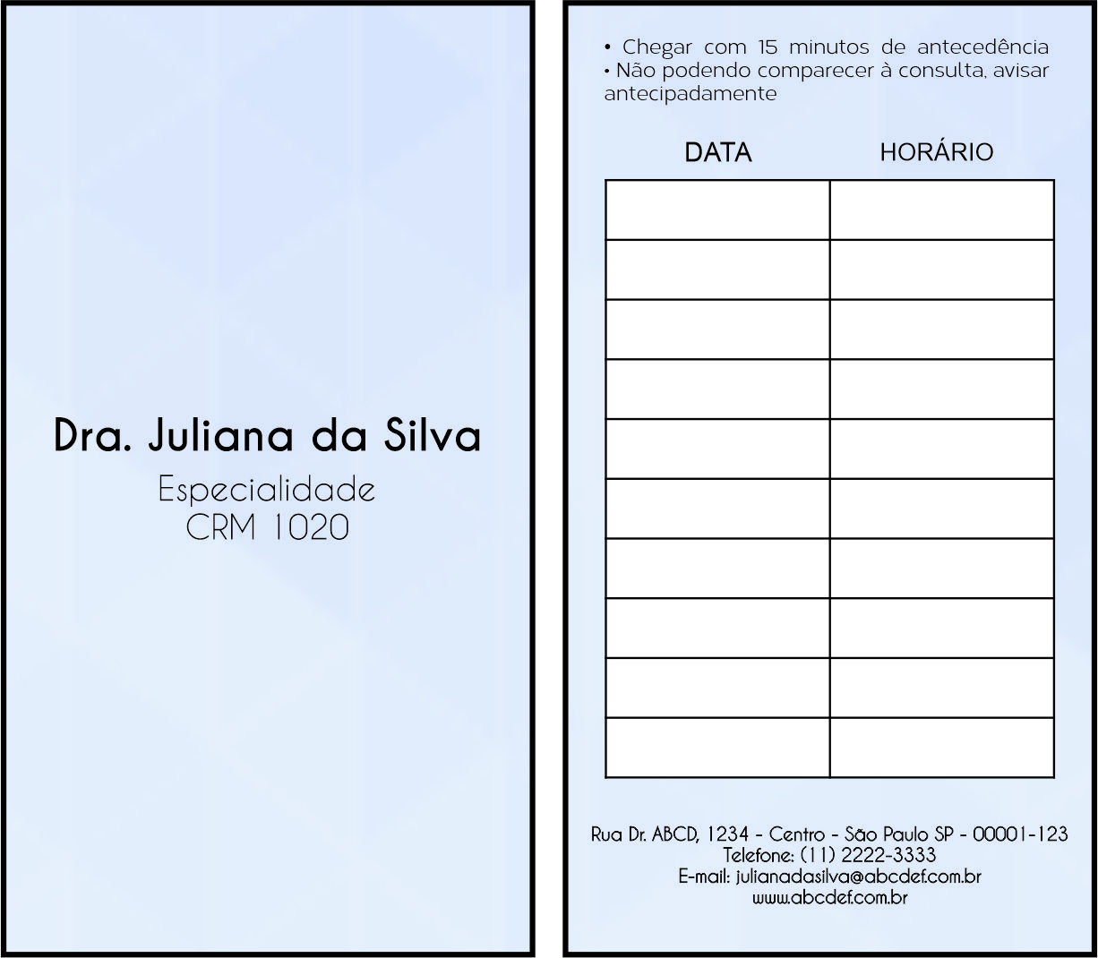 Cartão de Agendamento Oncologia Kyoto
