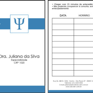 Cartão de Agendamento Psicologia Bremen
