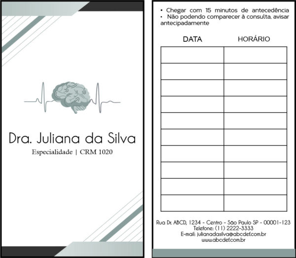 Cartão de Agendamento Psicologia Kiel Cartão de Agendamento Psicologia Kiel