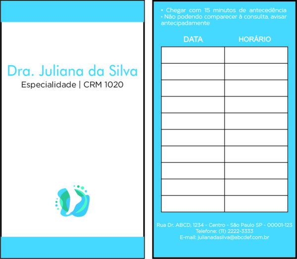 Cartão de Agendamento Ortopedia Pireu Cartão de Agendamento Ortopedia Pireu