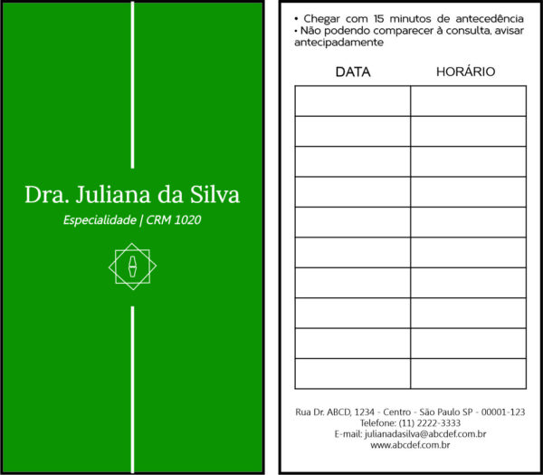 Cartão de Agendamento Ortopedia Tessalônica Cartão de Agendamento Ortopedia Tessalônica