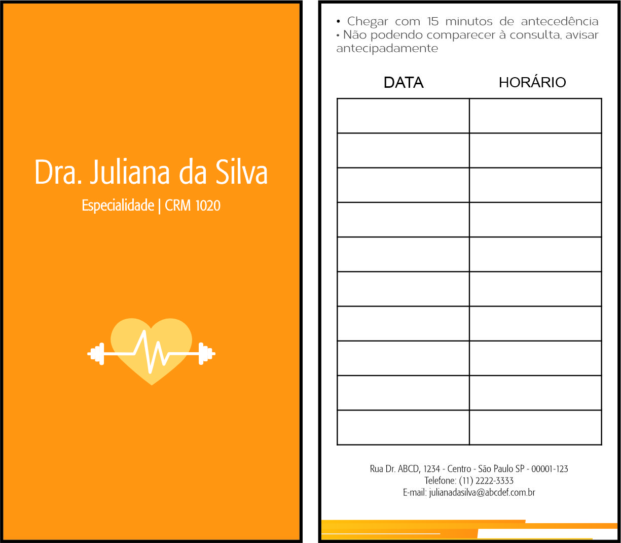 Cartão de Agendamento Performance Budapeste
