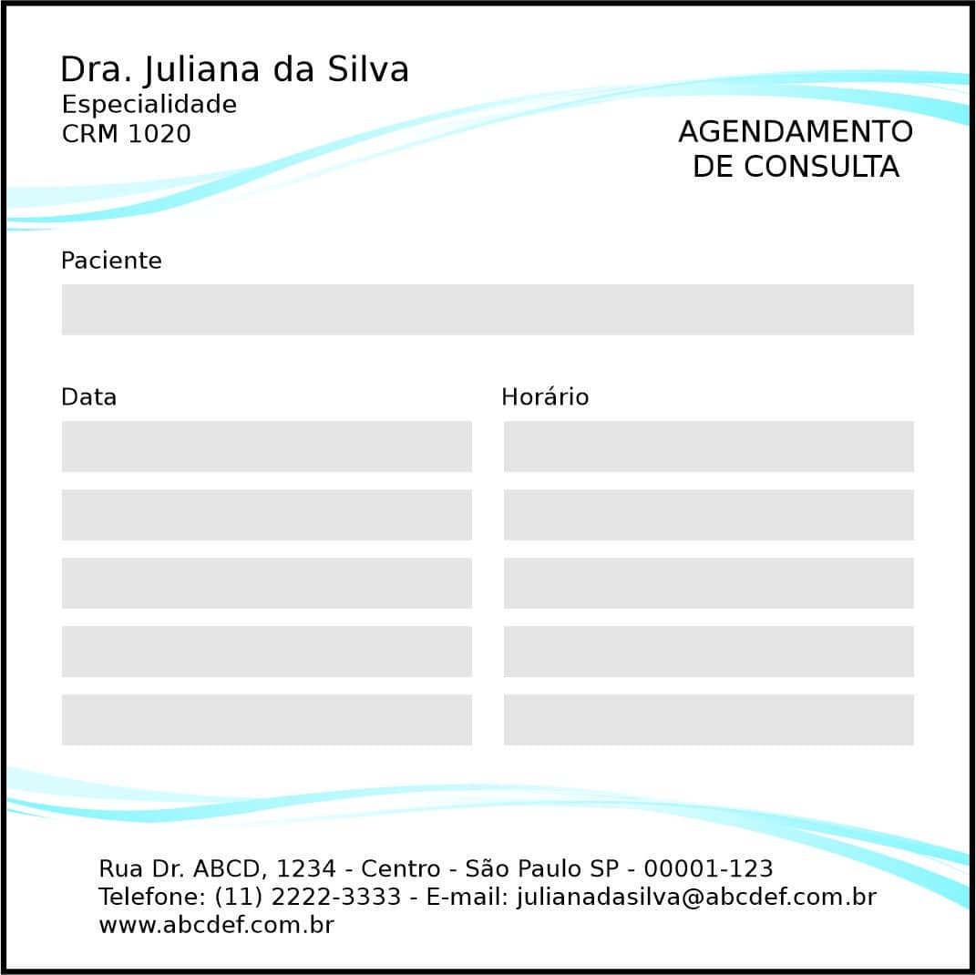 Bloco de Agendamento de Consulta Clínica Geral Berenice