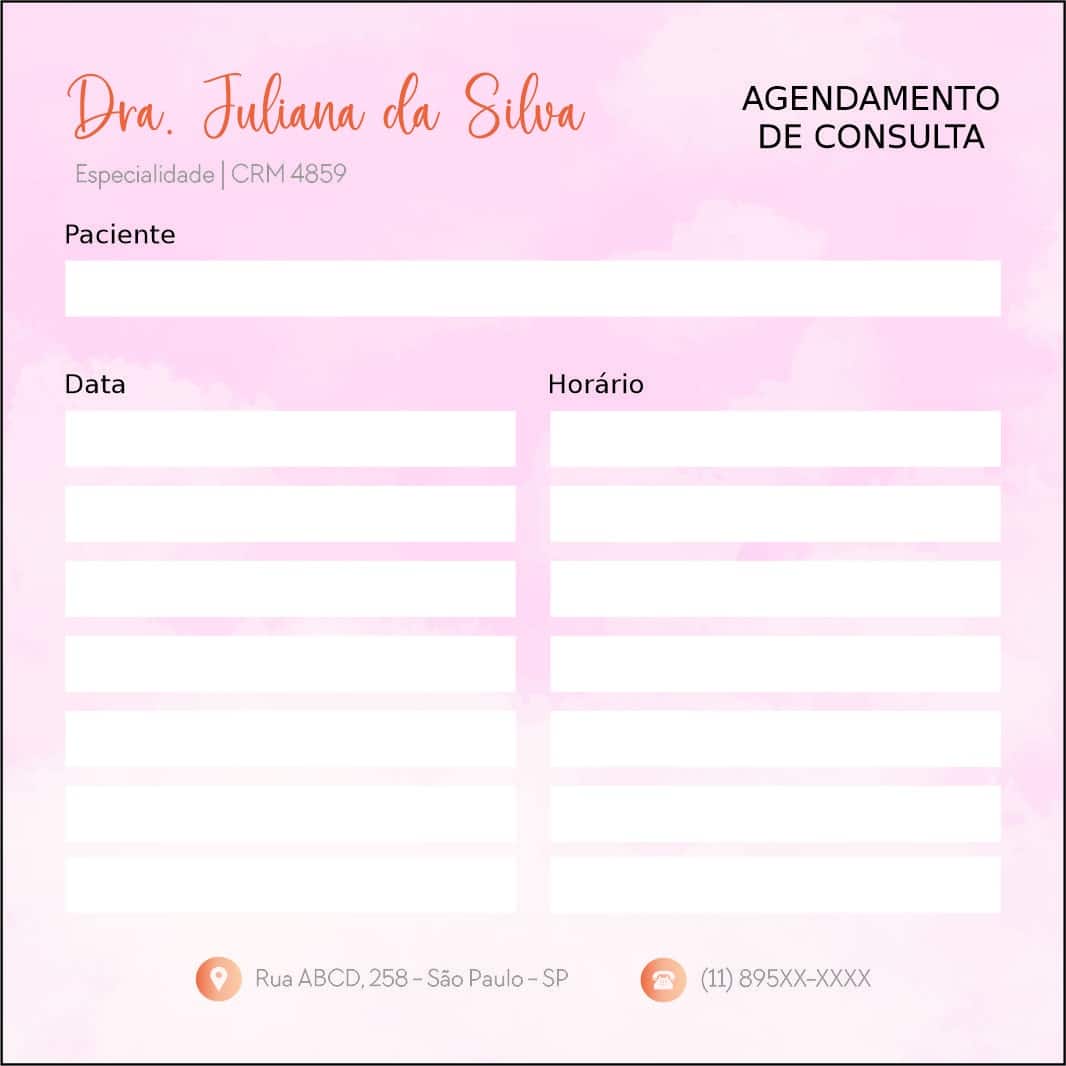Bloco de Agendamento de Consulta Pediatra Poznan