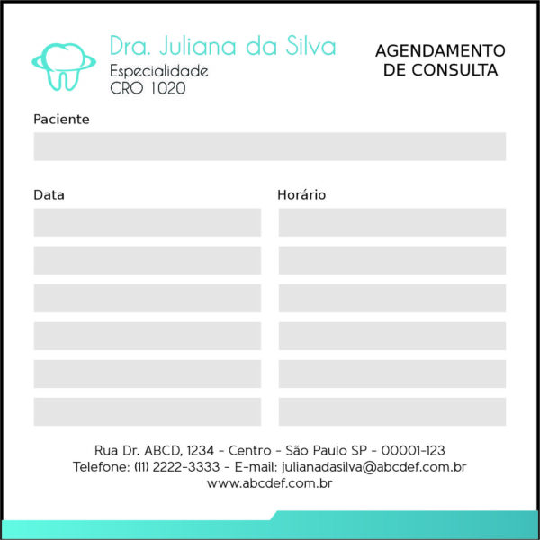 Bloco de Agendamento de Consulta Odontologia Lille Bloco de Agendamento de Consulta Odontologia Lille