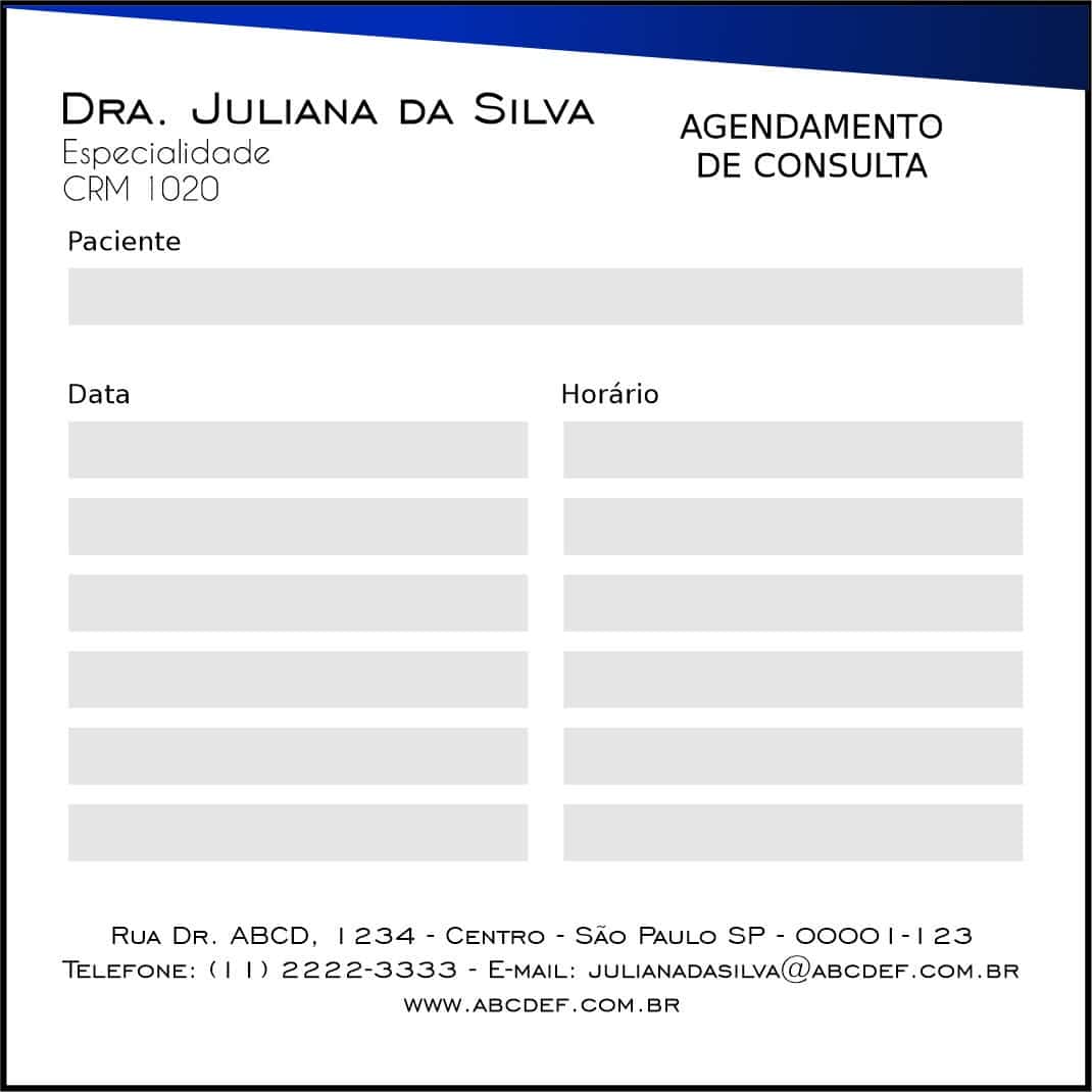 Bloco de Agendamento de Consulta Clínica Geral Latópolis