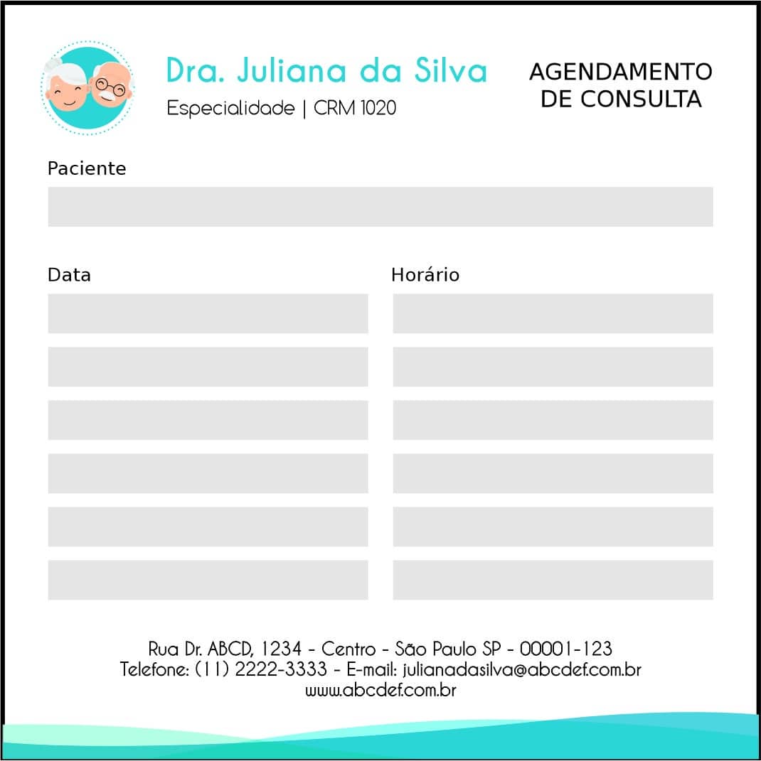 Bloco de Agendamento de Consulta Geriatria Sari