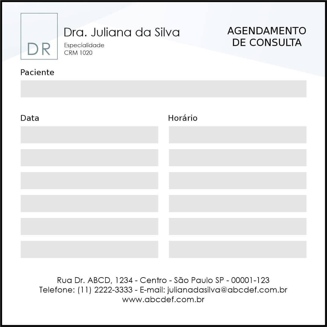 Bloco de Agendamento de Consulta Clínica Geral Alexandria
