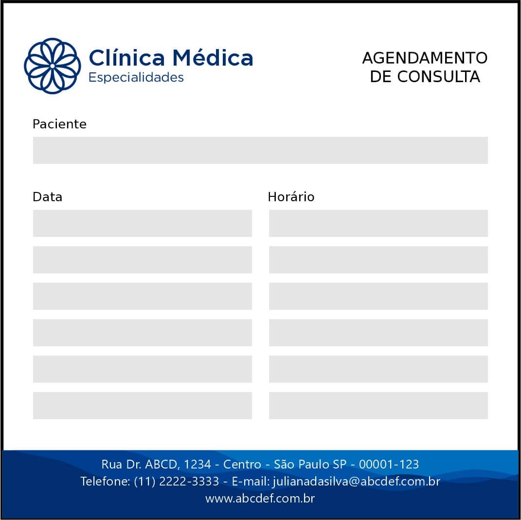 Bloco de Agendamento de Consulta Clínica Geral Ismaília