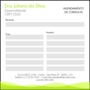 Bloco de Agendamento de Consulta Performance Eger