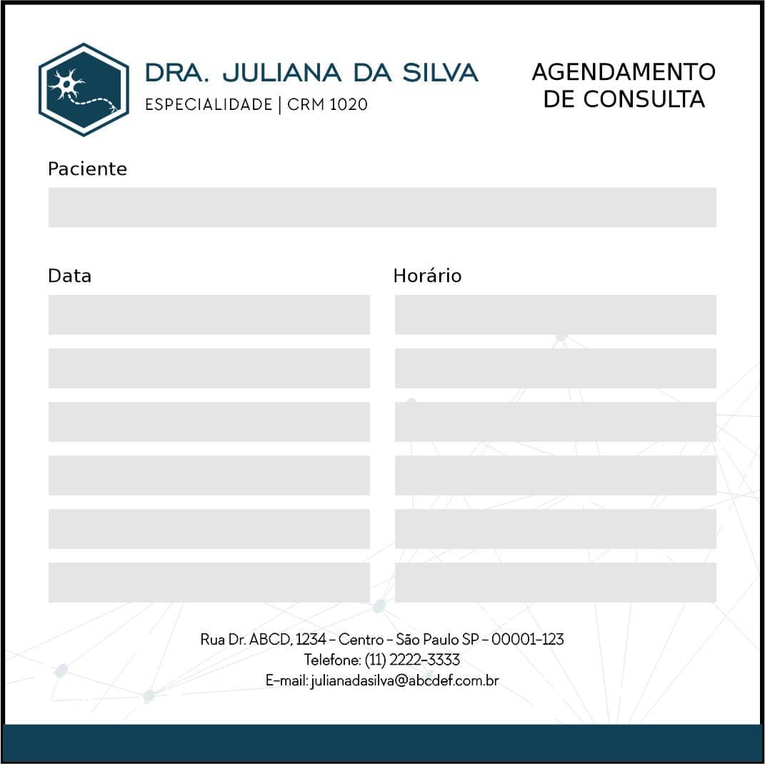Bloco de Agendamento de Consulta Psiquiatra e Neurologista Palermo