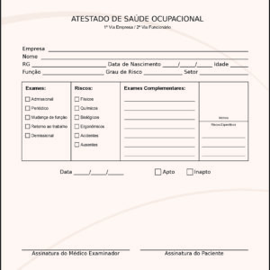 Atestado de Saúde Ocupacional (ASO) Clean Purple