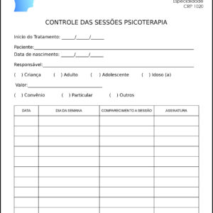Controle de Sessão Psicoterapia Nuremberg