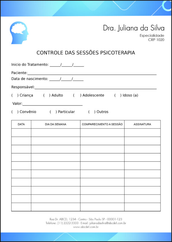 Controle de Sessão Psicoterapia Nuremberg Controle de Sessão Psicoterapia Nuremberg