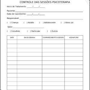 Controle de Sessão Psicoterapia Kiel