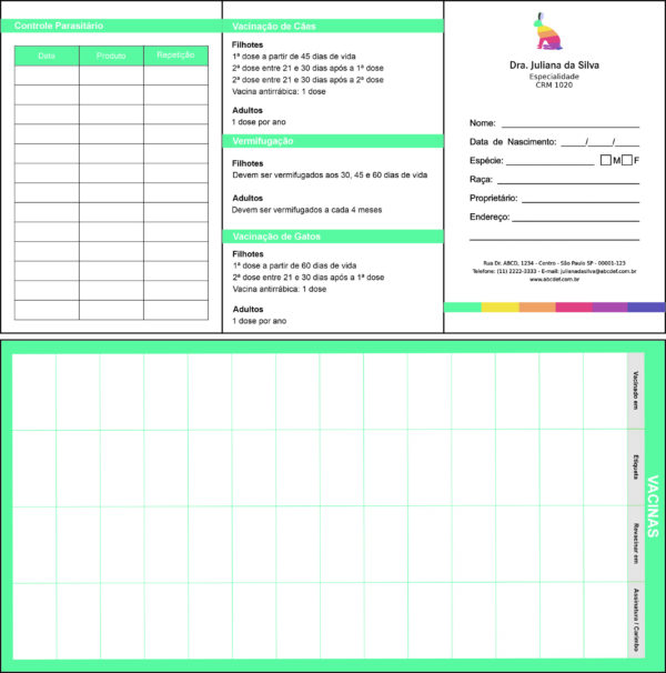 Carteirinha de Vacinação Veterinária Viena Carteirinha de Vacinação Veterinária Viena