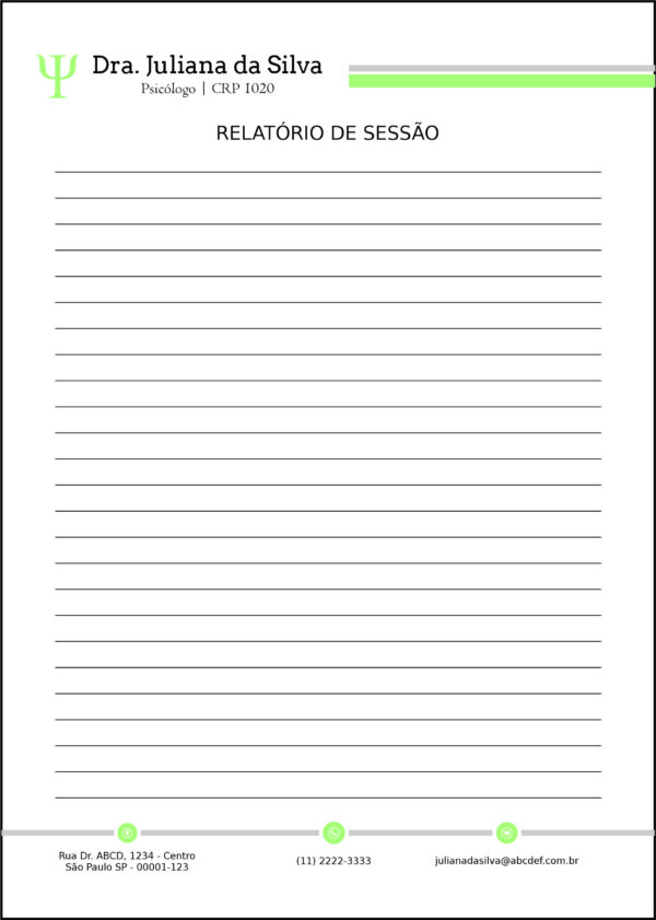 Relatório de Sessão Psicologia Frankfurt Relatório de Sessão Psicologia Frankfurt