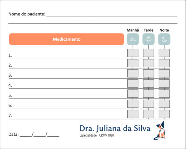 Tabela de Medicação Veterinário Wels Tabela de Medicação Veterinário Wels