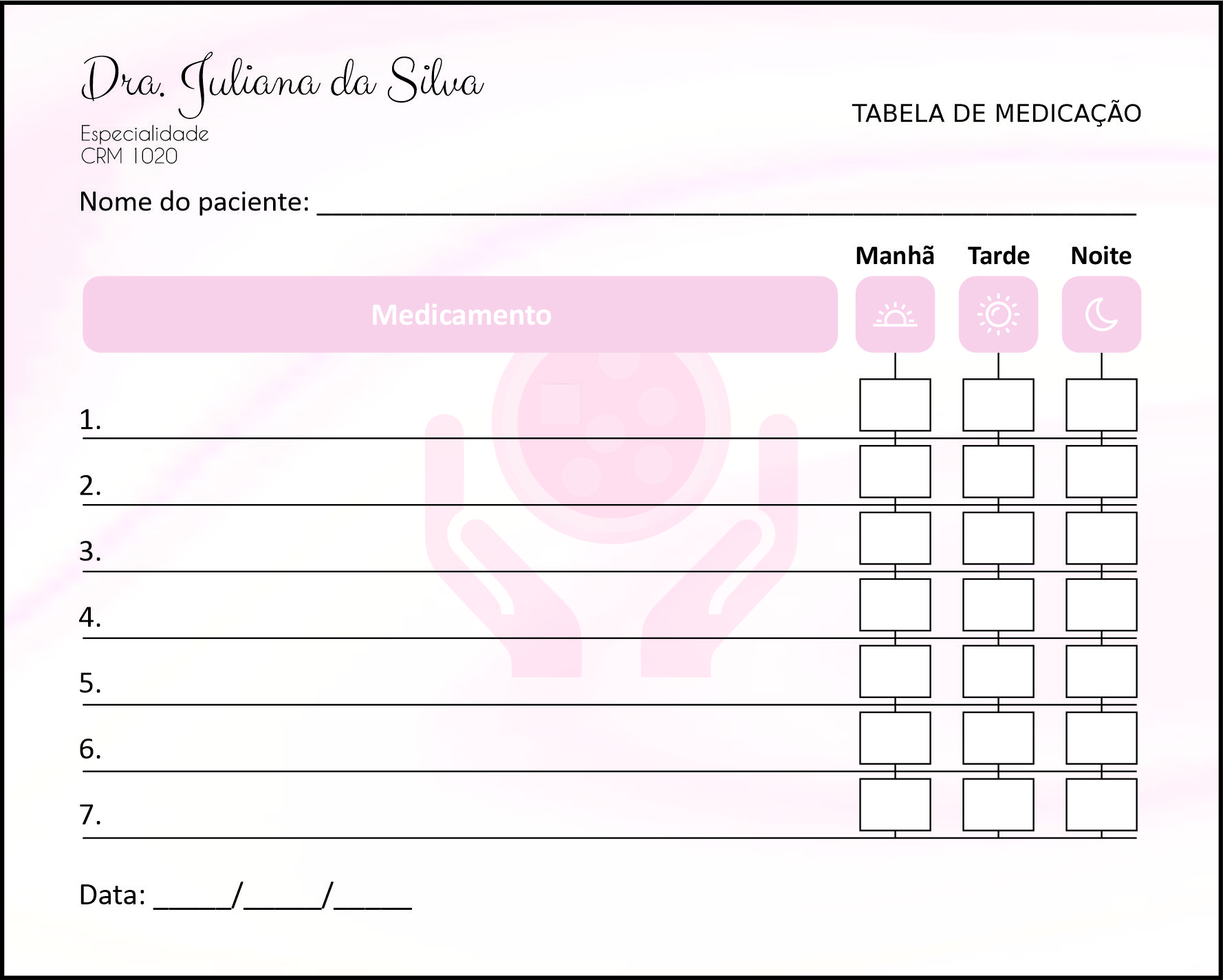 Tabela de Medicação Oncologia Yokohama