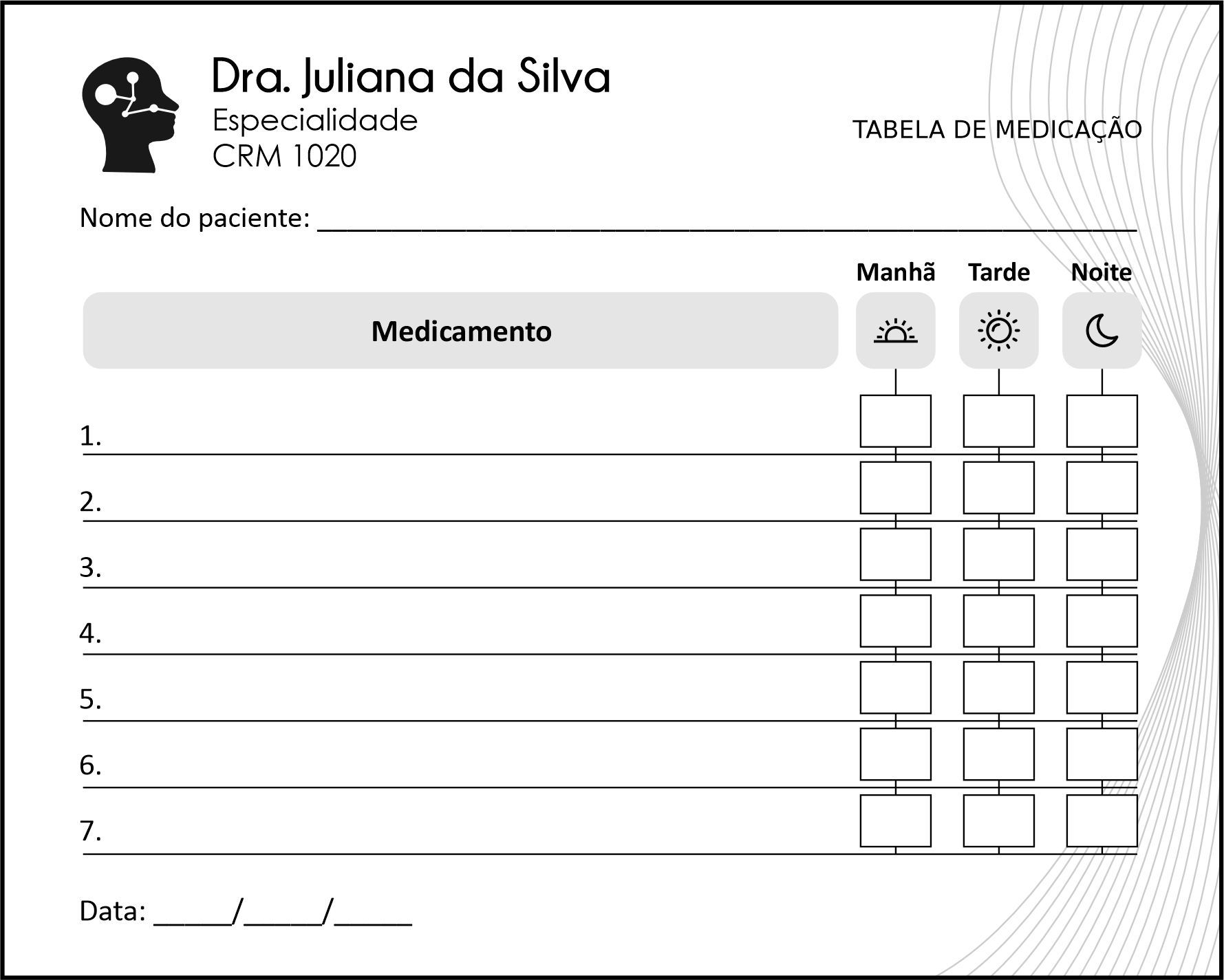 Tabela de Medicação Otorrinolaringologia Valencia