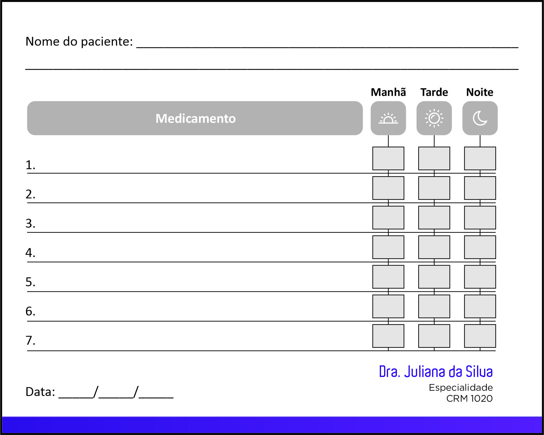 Tabela de Medicação Ortopedia Atenas