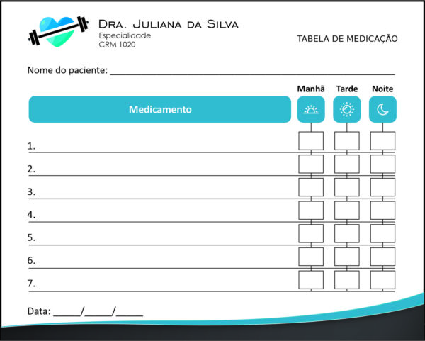 Tabela de Medicação Performance Baja Tabela de Medicação Performance Baja