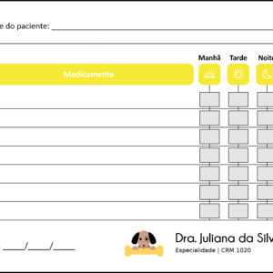 Tabela de Medicação Veterinário Linz